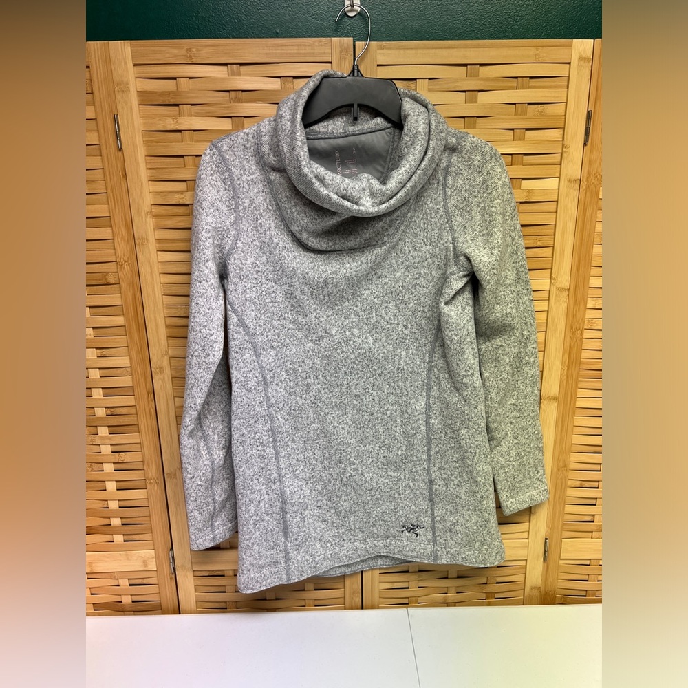 Arc'teryx Women's Desira Tunic Pullover Cowl Neck gray Sweater